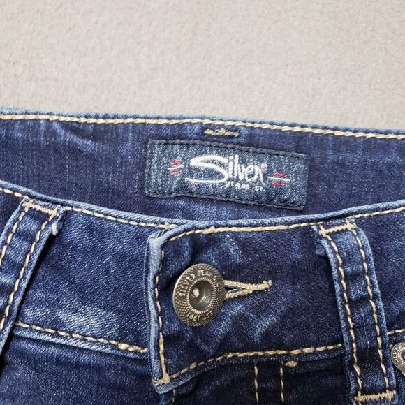 Silver Jeans Women's Blue Capri Silver Jeans Elyse Capri Sz 25 - Picture 4 of 14
